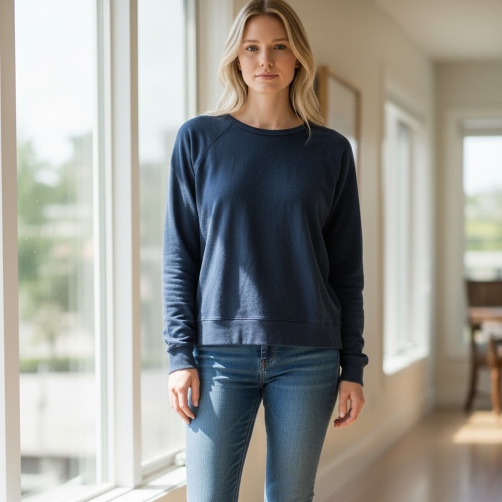 Sundry by Anthropology Deep Blue Long‎ Sleeve Shirt